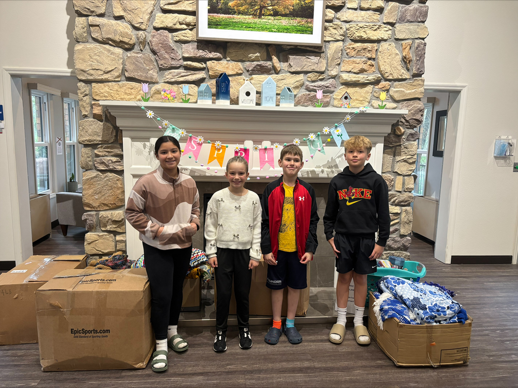 These students delivered blankets to the Ronald McDonald House Wednesday.