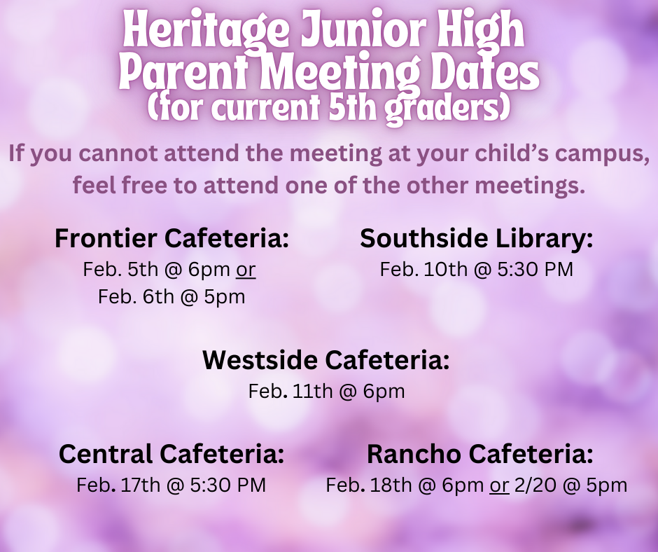 5th Grade Parent Meetings