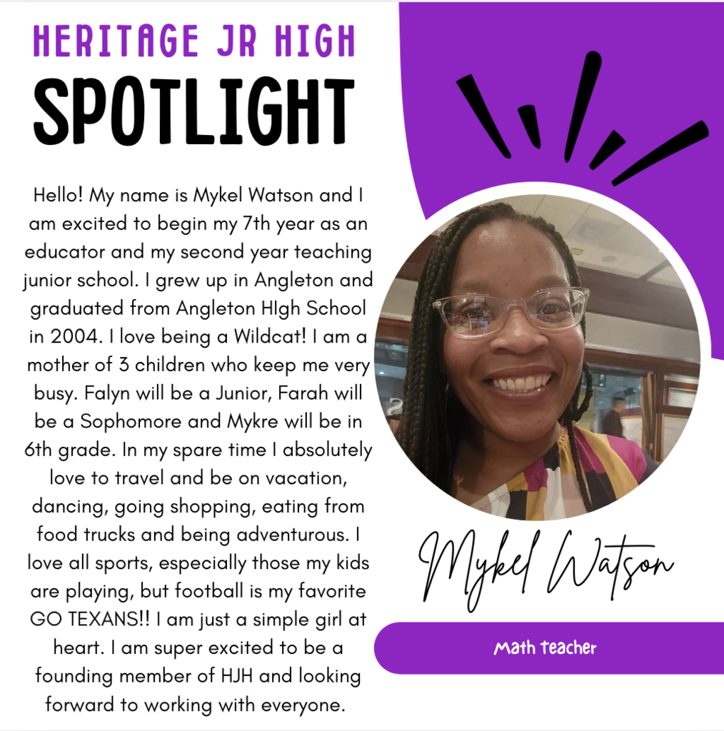 Please welcome Ms. Watson to HJH!