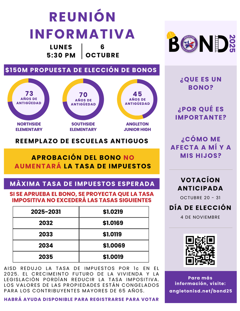 bond spanish family meeting flyer