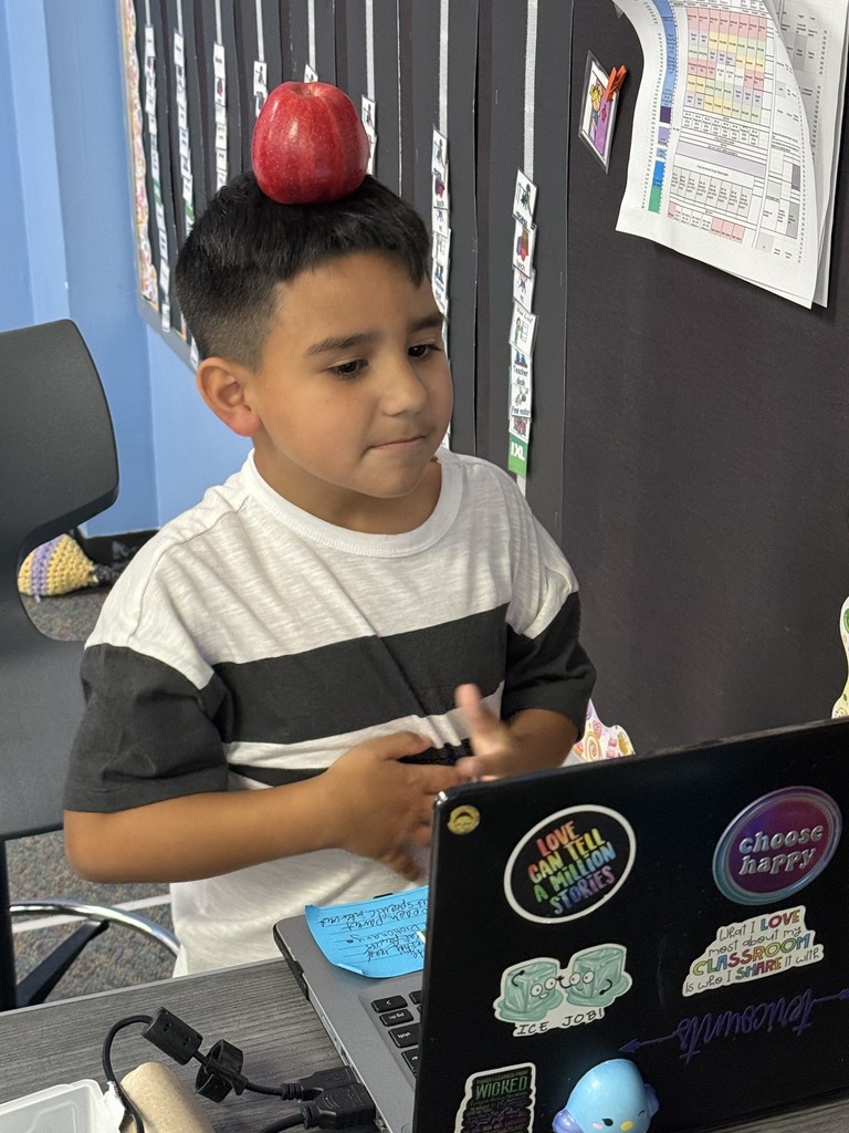 How do you celebrate Johnny Appleseed Day? With an apple on your head, of course! Mrs. Counts' class is crushing this challenge and making learning memorable. We love seeing all the great things happening in our classrooms! #DailyGreatness #SchoolSpirit #KindergartenRocks #AppleChallenge #CommunityInvolved