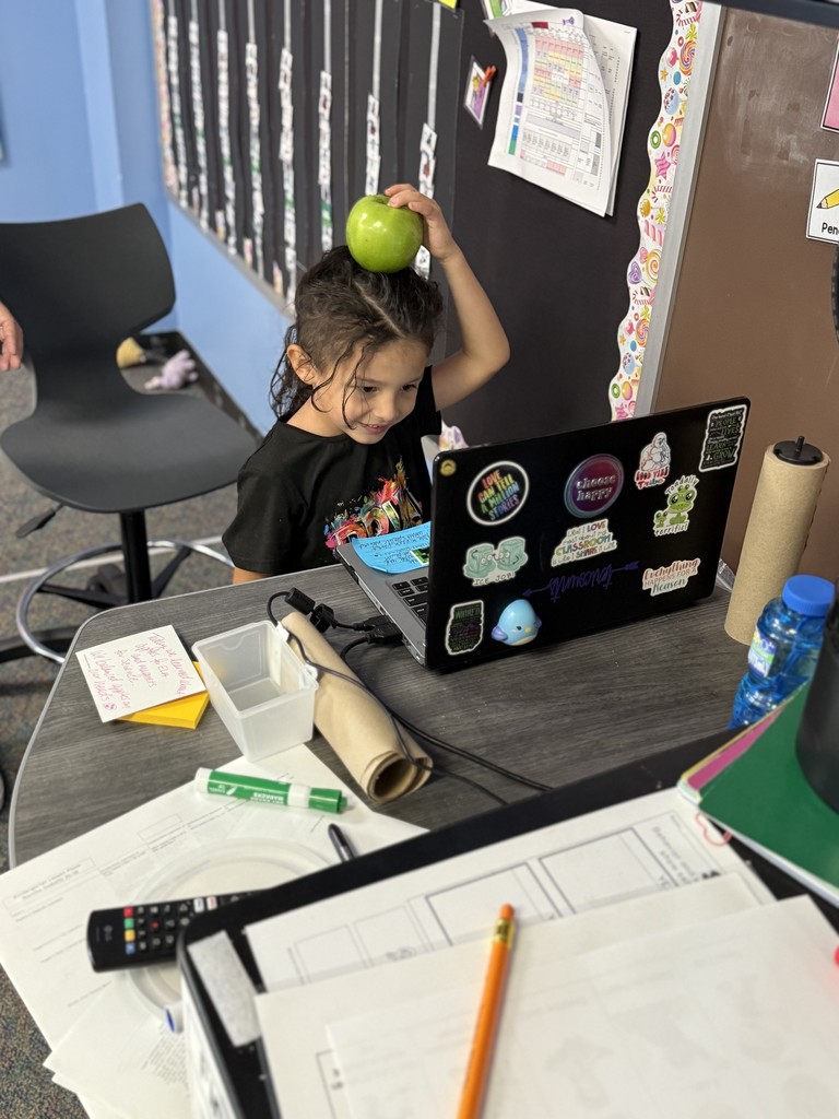 How do you celebrate Johnny Appleseed Day? With an apple on your head, of course! Mrs. Counts' class is crushing this challenge and making learning memorable. We love seeing all the great things happening in our classrooms! #DailyGreatness #SchoolSpirit #KindergartenRocks #AppleChallenge #CommunityInvolved