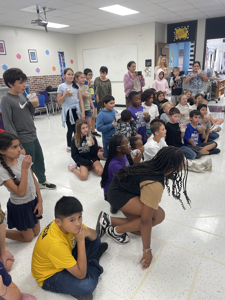 Hard work pays off! Our Fifth Graders earned a sweet reward for their amazing efforts with a Dr. Pepper and Cream treat and a fun game. It's so important to celebrate their successes and give them a chance to relax and connect. Keep up the great work, everyone!  #FifthGrade #StudentReward #HardWorkPaysOff #SchoolLife #CommunityEngagement