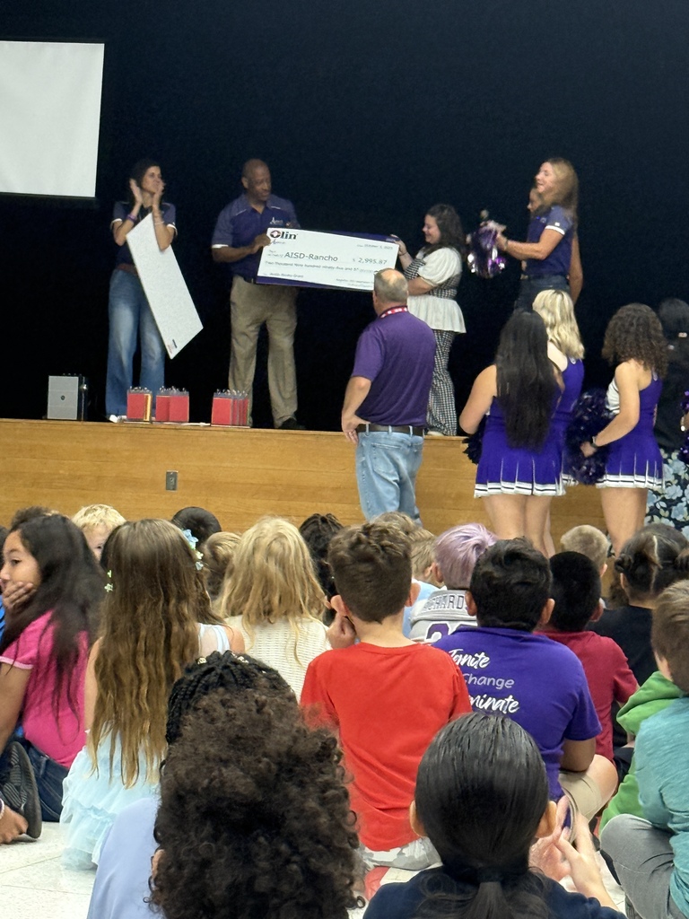 We had an exciting surprise assembly Friday! A huge thank you to the AISD Education Foundation and Olin for surprising our very own Ms. Kluttz and Mrs. Powell with grant money! They'll be using the funds to bring new audiobooks, STEAM technology, and maker space items to the Rancho library. Our students are already buzzing with excitement to use these new resources! This is what community support looks like! Thank you for investing in our students' learning and future. 💜📚💻 #RanchoWildcats #EducationGrant #CommunitySupport #STEAM #LibraryLove