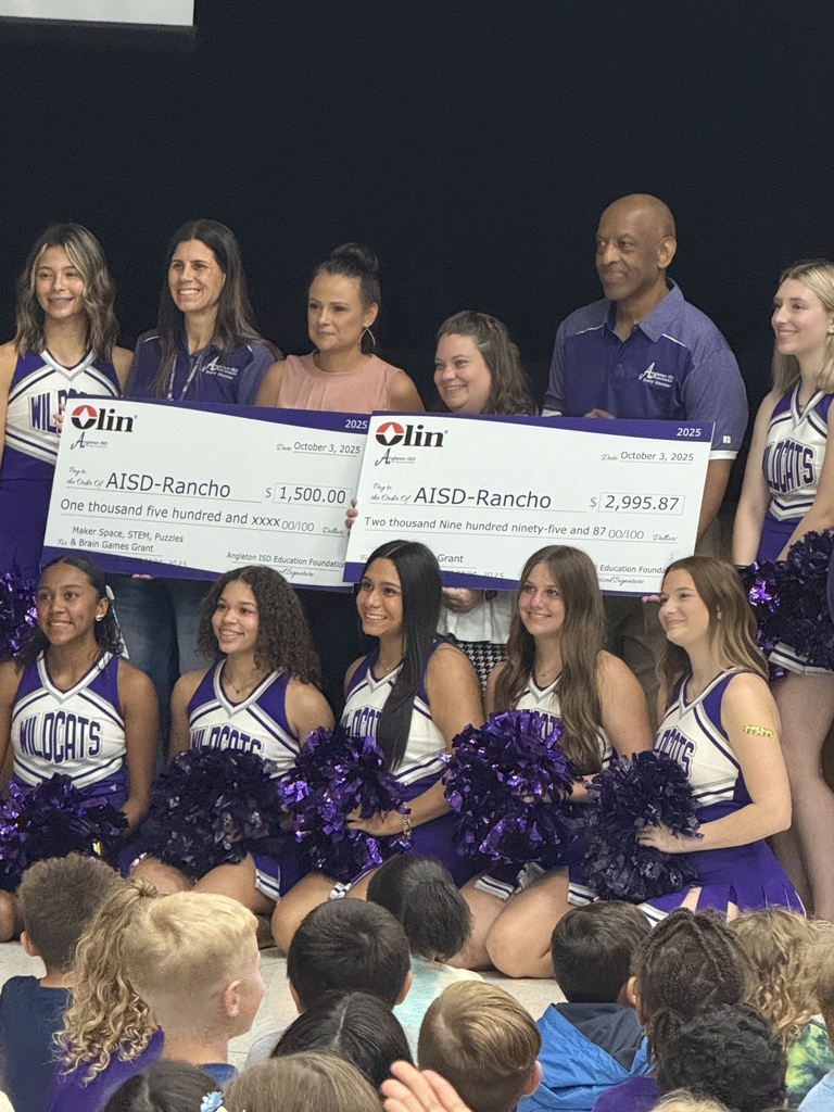 We had an exciting surprise assembly Friday! A huge thank you to the AISD Education Foundation and Olin for surprising our very own Ms. Kluttz and Mrs. Powell with grant money! They'll be using the funds to bring new audiobooks, STEAM technology, and maker space items to the Rancho library. Our students are already buzzing with excitement to use these new resources! This is what community support looks like! Thank you for investing in our students' learning and future. #RanchoWildcats #EducationGrant #CommunitySupport #STEAM #LibraryLove