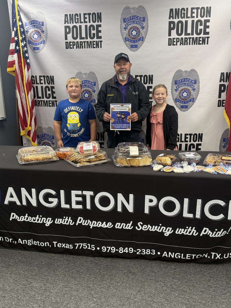 Our amazing Student Council spread some sweetness and gratitude for National Hero Day! They collected these delicious cookies and goodies for the Angleton Police Department. It's wonderful to see our students showing appreciation for those who serve our community every day! 