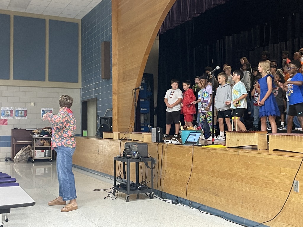 Getting ready for the big night!  Our 4th Graders are putting the finishing touches on their performance for tonight's Music Program! They've been working so hard with Mrs. Ransier and are excited to share their talents with the community. Check out a sneak peek of their amazing rehearsal!