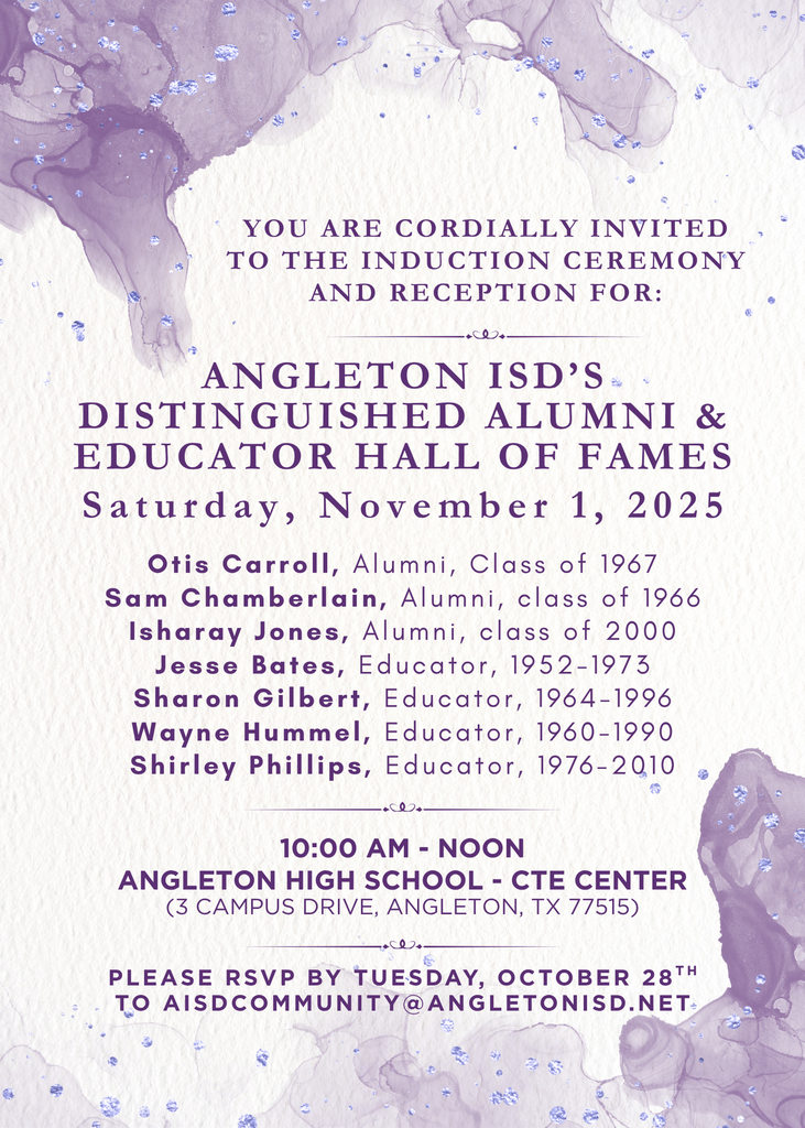Distinguished Alumni & Educator Hall of Fame Invitation