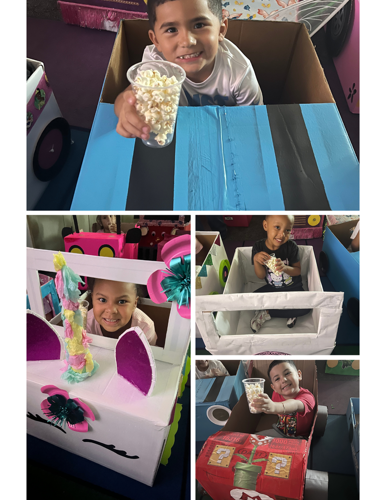 Vroom vroom! Our Pre-K students celebrated the end of their Box Unit with a memorable Box Car Drive-In Movie! Look at those incredible, custom-made vehicles!  This unit wasn't just about creativity; it was about critical thinking and decision-making. After building their amazing cars, the students voted on which movie to watch and then enjoyed the show with popcorn inside their creations! It's so inspiring to see learning come to life. 