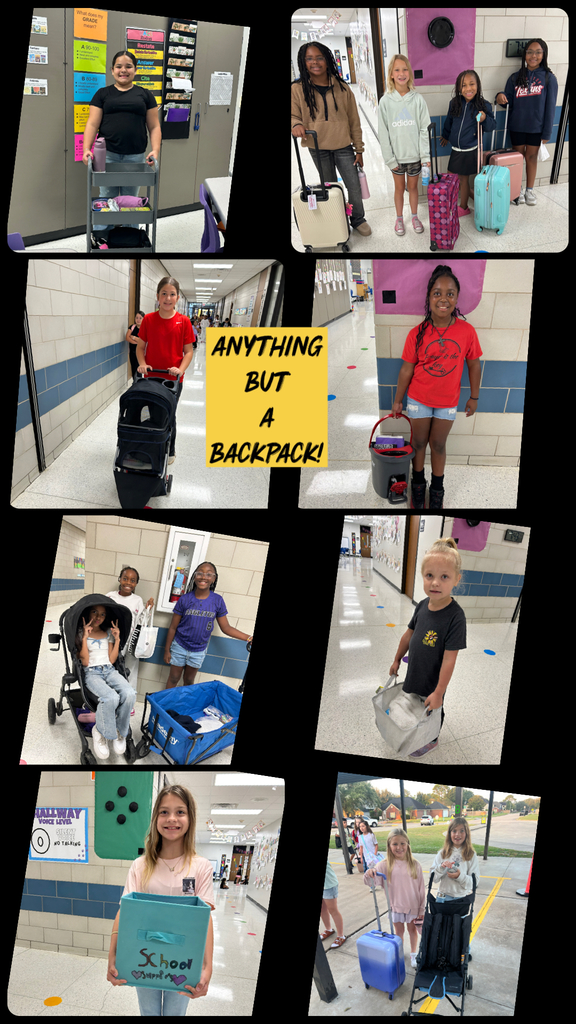Anything But a Backpack Day brought out the most amazing creativity in our students for Homecoming Spirit Week! 🎒🚫  From rolling suitcases and laundry baskets to strollers and wagons, our students proved that school supplies can travel in style. It's so much fun to see their personalities shine through! ✨  We love celebrating school spirit! What's the most unique "backpack" you've ever seen? 👇