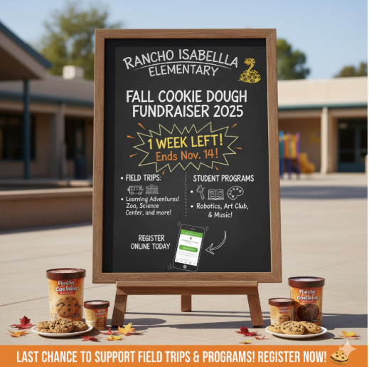 Time is running out to snag some tasty dough! Our Fall Fundraiser wraps up one week from today on November 14th!  If you haven't yet, please prioritize registering your student online this weekend. This step is essential for tracking orders and reaching our fundraising goal for student programs and field trips!  Need the link? Click Here to Register: https://www.angletonisd.net/o/ries/article/2499582#:~:text=https%3A//seller.clubschoicefundraising.com/Home/SchoolPage/RANC29  Let's finish strong!