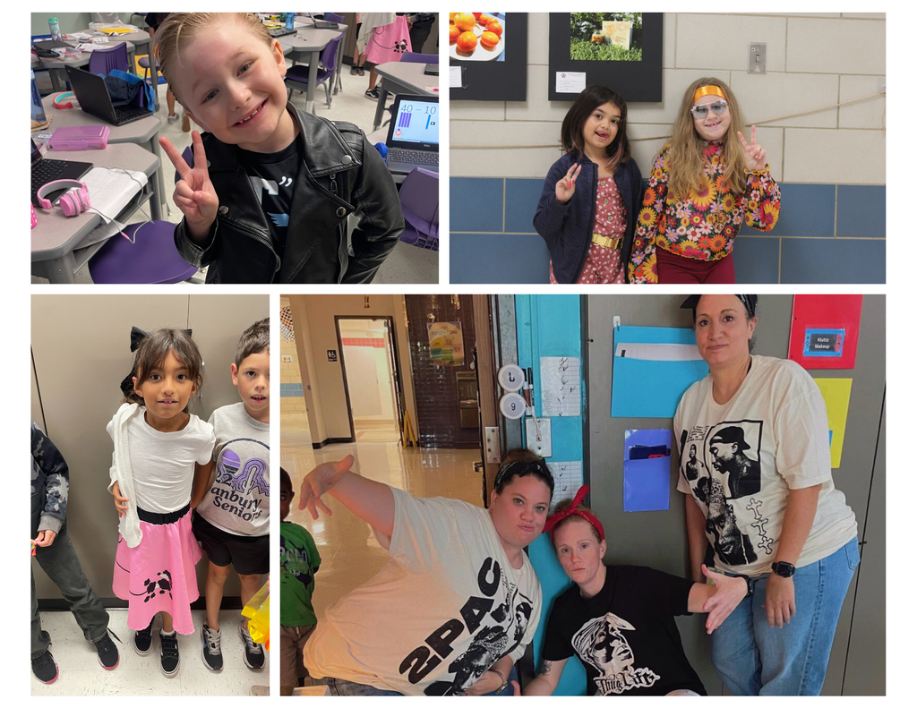 What a stylish crew! We traveled through time yesterday for Red Ribbon Week, celebrating a Drug-Free life by rocking our favorite decades!  From the groovy '60s hippies and rockin' '50s greasers to the totally awesome '80s athleisure and '90s neon, our students (and staff!) brought some serious retro flair.  It's clear that making positive, healthy choices never goes out of style. Thank you, families, for helping our students dress up and make this day a success!  #RedRibbonWeek #DecadeDay #DrugFreeLooksLikeMe #SchoolSpirit #CommunityInvolvement #ThrowbackFashion