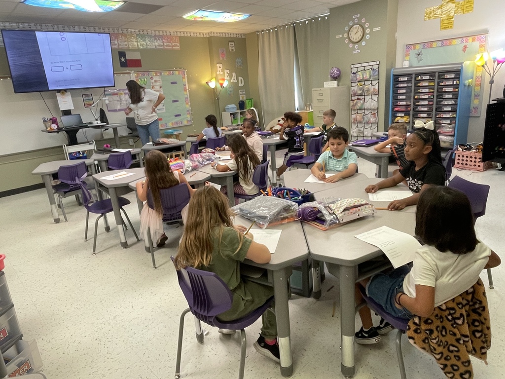 A peek into the daily excellence happening in Mrs. Aaron's second grade! Students were deep into their Bluebonnet math curriculum, collaborating and tackling challenging problems. These snapshots show the focused environment where our students grow and thrive. Thank you to our teachers for making learning meaningful and engaging!