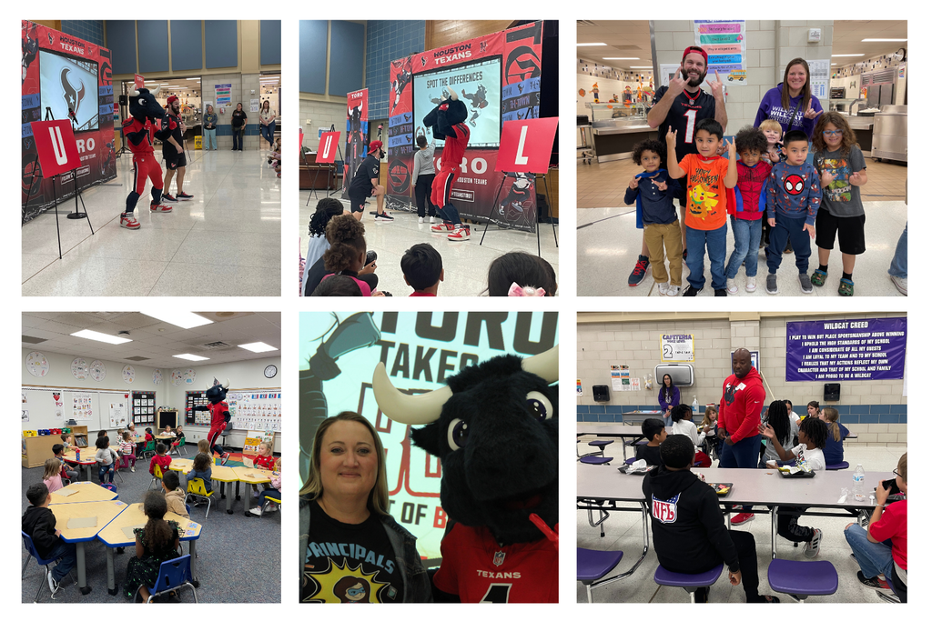 We had an unforgettable day as TORO, the Houston Texans mascot, paid us a special visit!   More than just a fun appearance, TORO shared a super important message with our students about bullying prevention. It's crucial for us to learn how to be kind, stand up for one another, and build a safe, welcoming school community.  The day ended with smiles and autographs for everyone—a great reminder that when we team up against bullying, everybody wins!  #AntiBullying #TORO #HoustonTexans #CommunityInvolvement #GreatThingsHappening