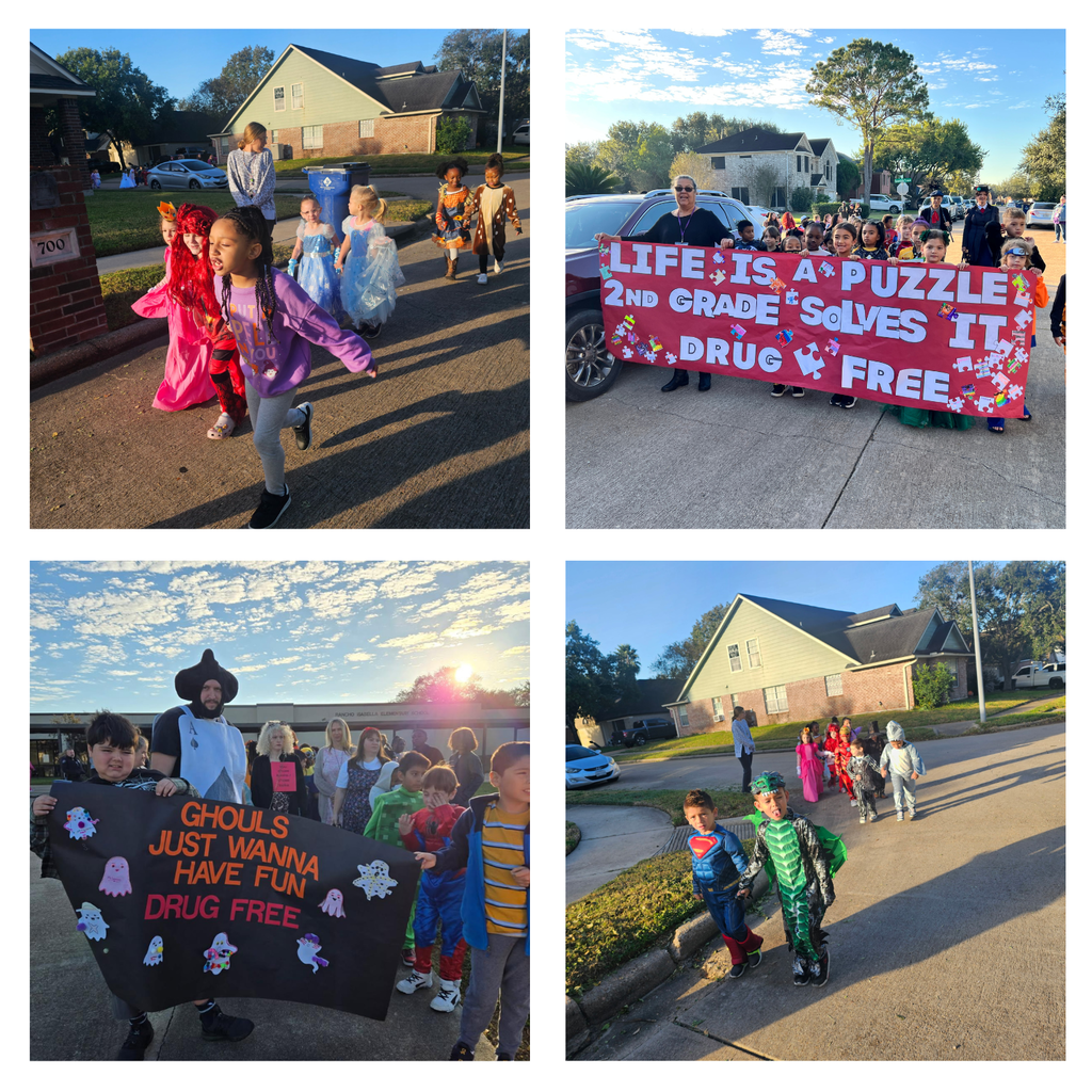 Life's a puzzle, solve it drug-free! That was the powerful theme of our Red Ribbon Week parade this morning, and our students absolutely crushed it! From Pre-K to 5th grade, every child dressed up to show their commitment to a healthy future. It’s important to teach these positive values early, and events like this bring our message to life. We are so proud of our students for taking this pledge! Check out all the amazing costumes, they certainly scared the drugs away!