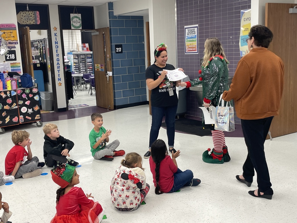 Spreading holiday cheer and well-deserved recognition through the halls today! A huge congratulations to our December Stars who shine so bright at our school.  Star Teacher: Mrs. Arias (Kindergarten) Star Support Staff: Mrs. Buentello (Principal's Secretary)  From the front office to the classroom, these two ladies make our days brighter. We loved seeing the excitement on the students’ faces when the "Elf Squad" came to visit! Thank you both for everything you do for our school family.