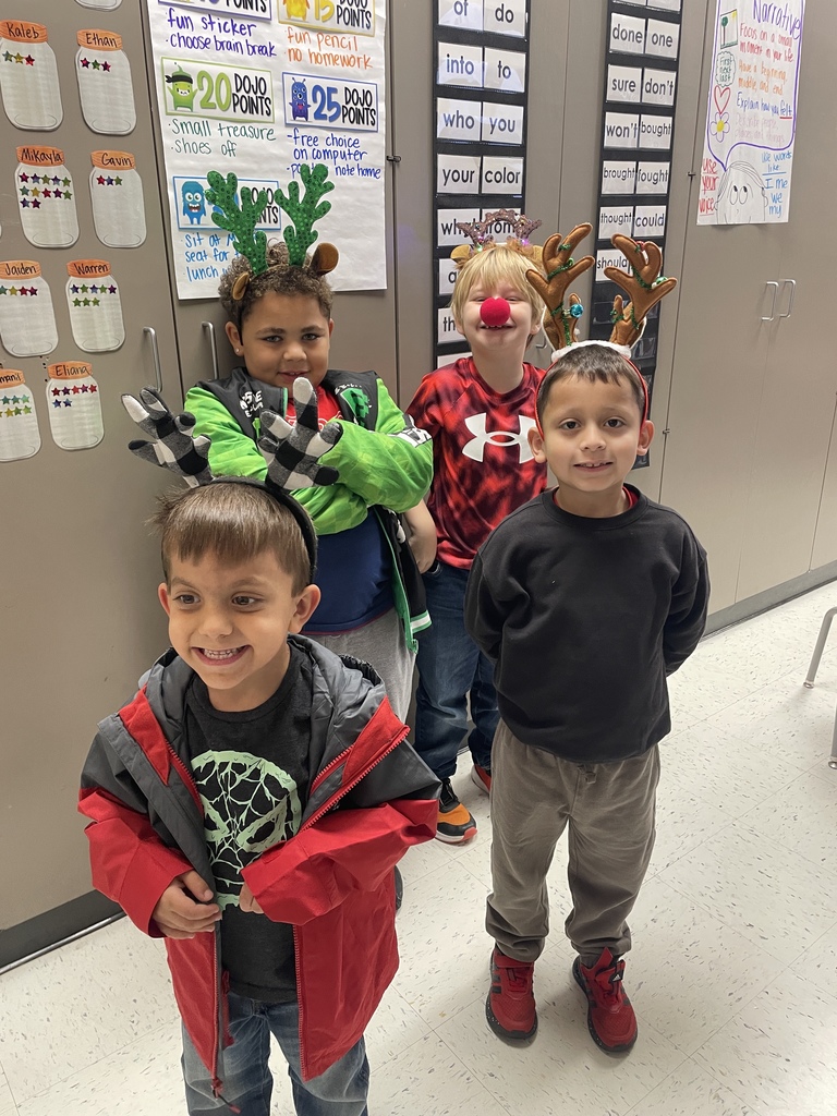 Who says you can't work hard and have fun? Our "deer" students were busy learning, writing, and growing their brains today—all while sporting their best Rudolph gear! We love seeing these smiles light up our classrooms every day.  Mark your calendars: The fun continues Monday. Send your student in their favorite holiday shirt!