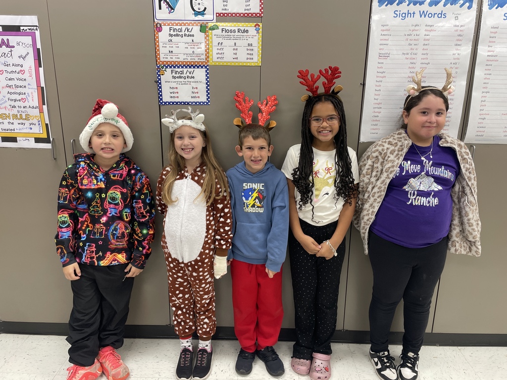 Who says you can't work hard and have fun? Our "deer" students were busy learning, writing, and growing their brains today—all while sporting their best Rudolph gear! We love seeing these smiles light up our classrooms every day.  Mark your calendars: The fun continues Monday. Send your student in their favorite holiday shirt!