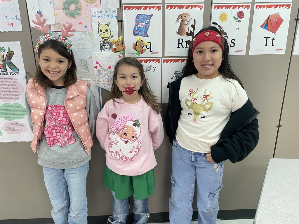 Who says you can't work hard and have fun? Our "deer" students were busy learning, writing, and growing their brains today—all while sporting their best Rudolph gear! We love seeing these smiles light up our classrooms every day.  Mark your calendars: The fun continues Monday. Send your student in their favorite holiday shirt!