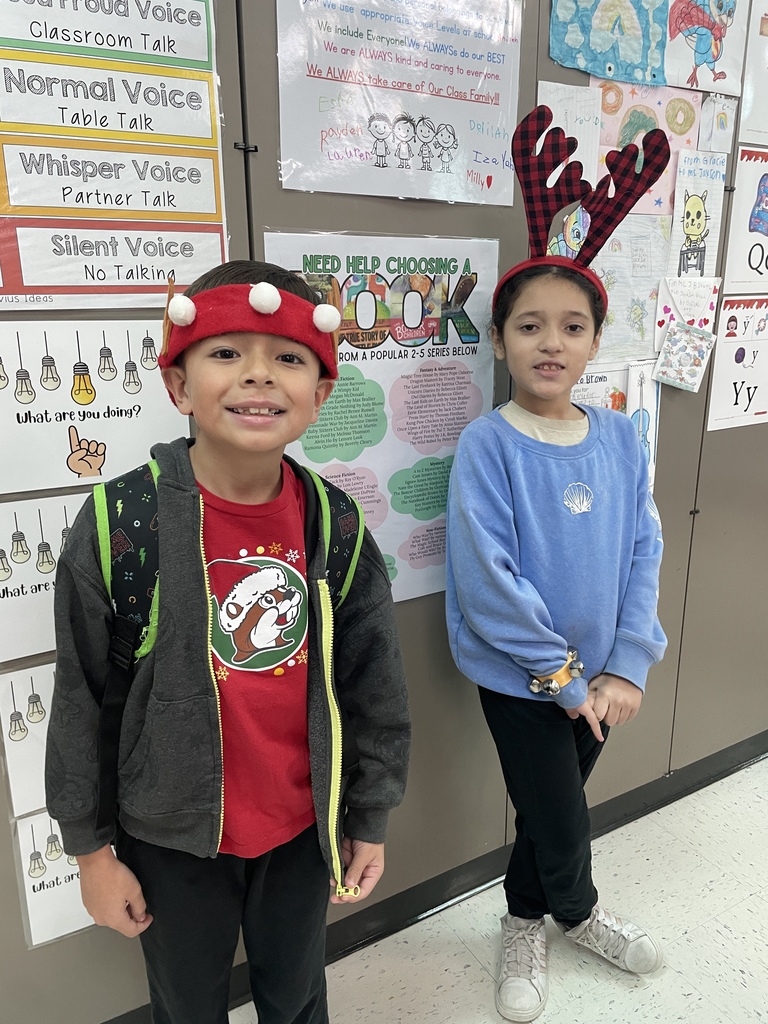Who says you can't work hard and have fun? Our "deer" students were busy learning, writing, and growing their brains today—all while sporting their best Rudolph gear! We love seeing these smiles light up our classrooms every day.  Mark your calendars: The fun continues Monday. Send your student in their favorite holiday shirt!