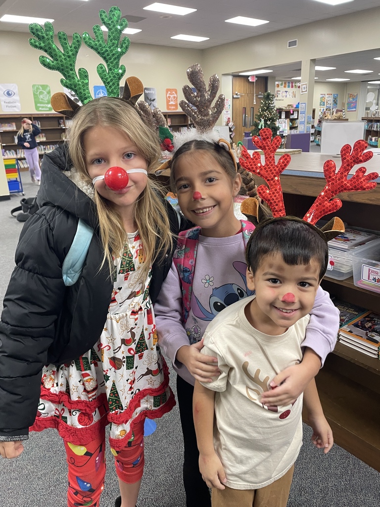 Who says you can't work hard and have fun? Our "deer" students were busy learning, writing, and growing their brains today—all while sporting their best Rudolph gear! We love seeing these smiles light up our classrooms every day.  Mark your calendars: The fun continues Monday. Send your student in their favorite holiday shirt!
