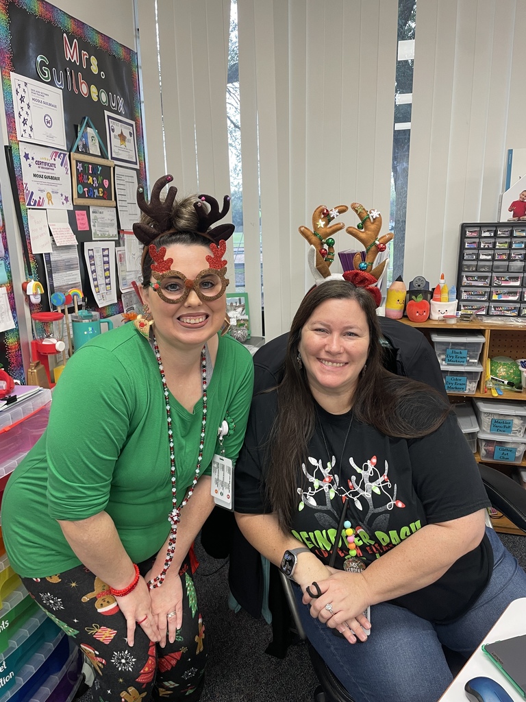 Who says you can't work hard and have fun? Our "deer" students were busy learning, writing, and growing their brains today—all while sporting their best Rudolph gear! We love seeing these smiles light up our classrooms every day.  Mark your calendars: The fun continues Monday. Send your student in their favorite holiday shirt!