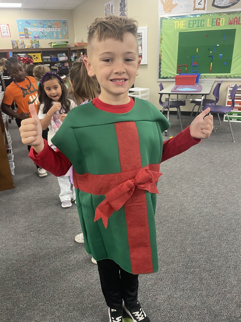 The best gifts don’t come under a tree—they walk through our hallways every day!  We had a blast celebrating "Dress Like a Present Day" today. seeing all the bows, boxes, and ribbons reminded us that our students truly are the greatest gift to this school and community. Thank you to our families for getting creative and helping us spread the joy!  Reminder: Tomorrow is Fa La La La Flannel Day, so wear your cozy plaid!