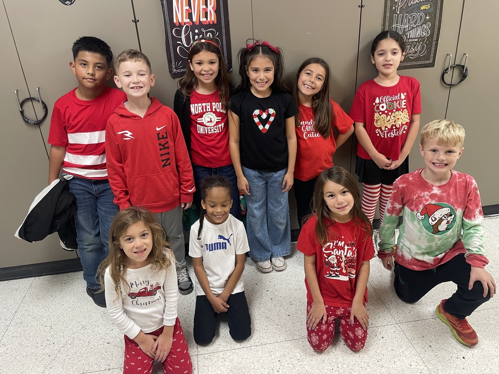 Our students brought the holiday cheer today dressed in their best red and white for Candy Cane Day! Nothing is better than seeing their faces light up with joy and friendship. We are so proud of the positive and loving environment they create every single day!  Heads up, everyone! Get those tinsel and ornaments ready because tomorrow is Dress Like a Christmas Tree Day!