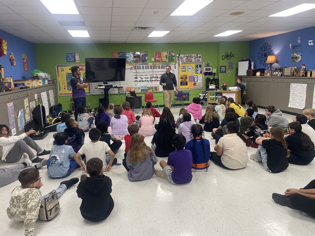We had some very special guests in the music room this week! The directors from Angleton Junior High stopped by to introduce our 5th graders to the wonderful world of band. From the smooth slide of the trombone to the bright notes of the flute, our students loved getting an up-close look at the instruments they can play next year.  It’s more than just music—it’s about teamwork, discipline, and finding your voice. We can’t wait to see these students on stage in the future!