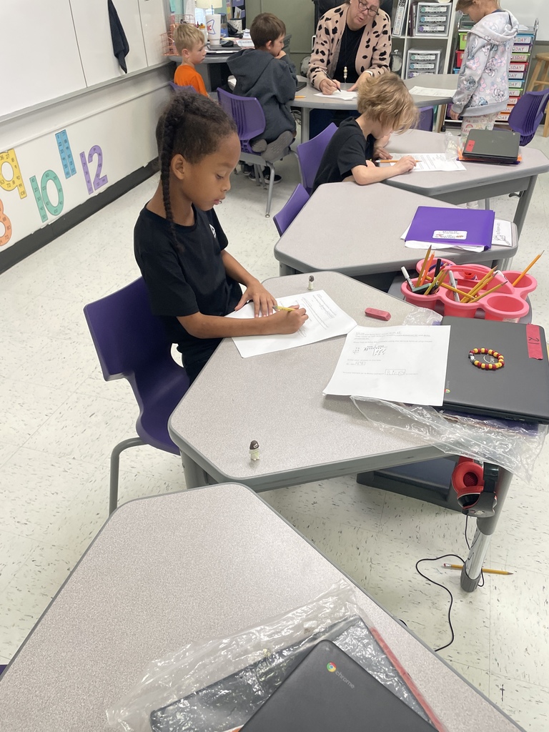 Our 2nd graders were locked in today, tackling their math challenges with amazing focus. From place value charts to subtraction strategies, these students are building a strong foundation one problem at a time.