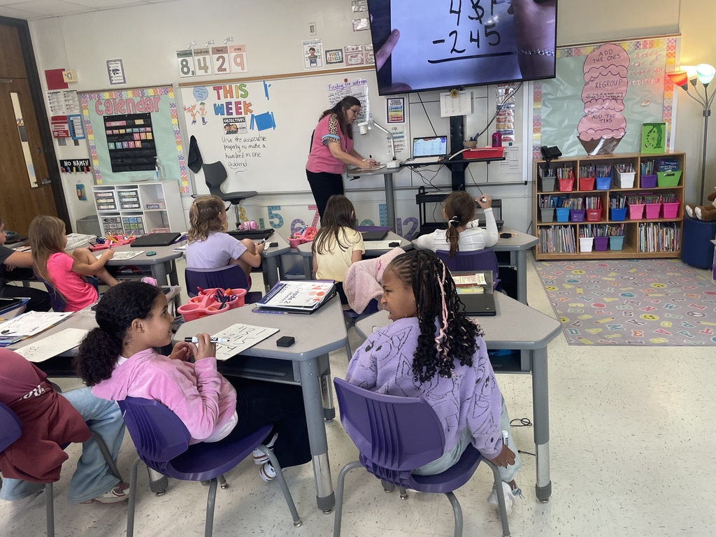 There is nothing quite like the "aha!" moment in 2nd grade! In Mrs. Aaron’s class, our students are tackling three-digit subtraction. From using whiteboards to following along with the big screen, these mathematicians are working hard to master regrouping and problem-solving. We love seeing their confidence grow every single day!