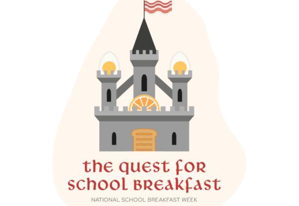 Hear ye, hear ye! Next week (April 13-17), our school is embarking on a legendary journey for National School Breakfast Week. This year’s theme is "The Quest for School Breakfast," and we are turning our morning meals into a heroic feast!  We know a healthy start is the secret weapon for a bright future. To celebrate, our amazing kitchen staff is transforming their cafeterias into medieval realms for a decorating contest, and we have a special menu fit for royalty:  Monday: Pancakes with Fruit Topping 🥞  Tuesday: Dragon’s Hoard Breakfast Bowl 🐉  Wednesday: Magic Upon Magic Parfait or Wizard’s Delight Donut 🧙‍♂️  Thursday: Dragon Egg Sandwich 🍳  Friday: Royal Croissant Sandwich 🥐  Join the Adventure: We want to see our students’ best Quest Gear (think knights, wizards, and explorers)! Let’s make this a week of imagination, health, and community fun.  See you at the breakfast table, adventurers! 