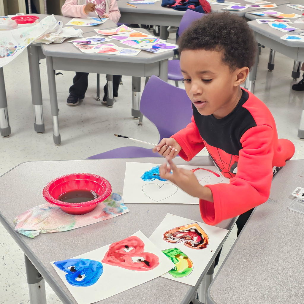 Community is built one heart at a time. ❤️ Our Kindergarten and First Grade students spent time at Art Club creating these vibrant watercolor hearts. When we put them all together, they tell a story of a school that loves to create, learn, and grow together. Thank you to our amazing student artists for brightening our hallways!