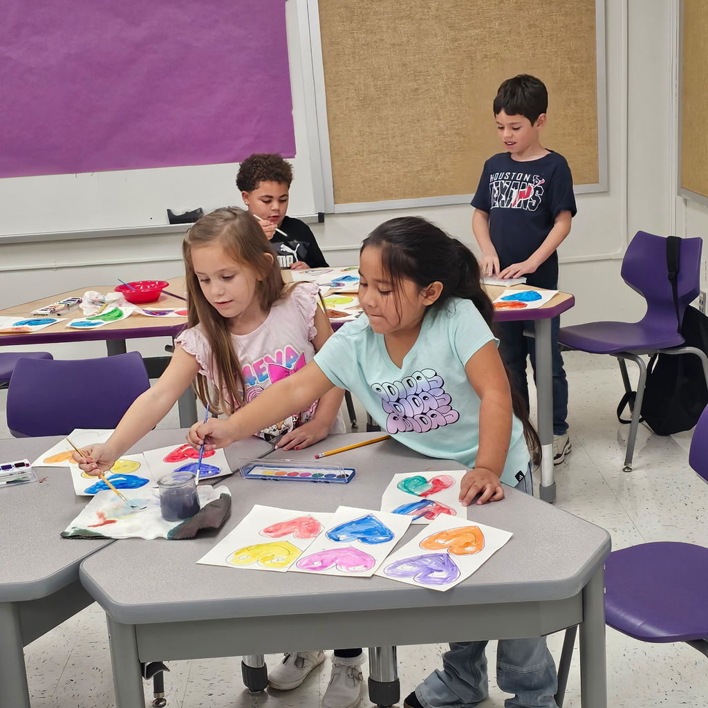 Community is built one heart at a time. ❤️ Our Kindergarten and First Grade students spent time at Art Club creating these vibrant watercolor hearts. When we put them all together, they tell a story of a school that loves to create, learn, and grow together. Thank you to our amazing student artists for brightening our hallways!