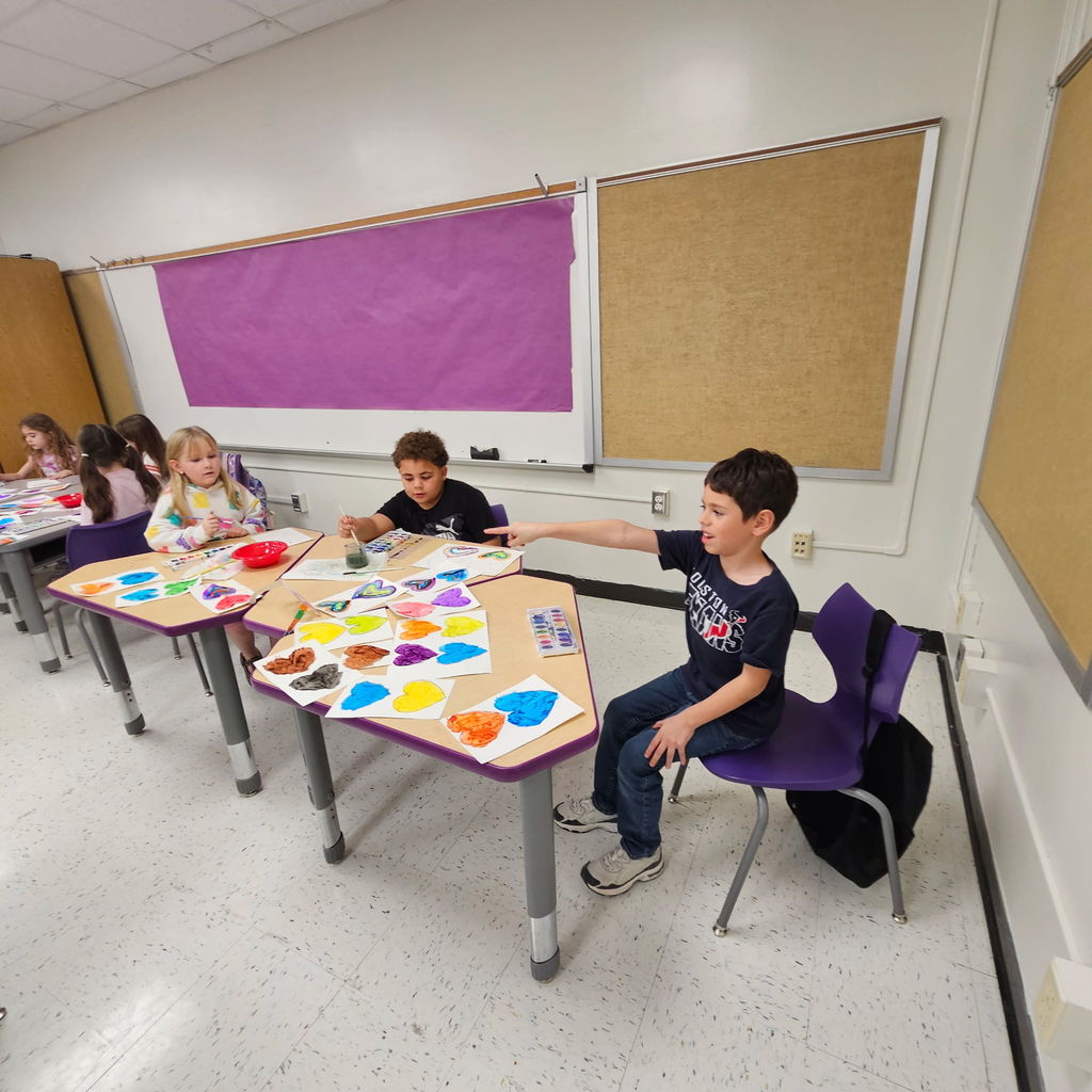 Community is built one heart at a time. ❤️ Our Kindergarten and First Grade students spent time at Art Club creating these vibrant watercolor hearts. When we put them all together, they tell a story of a school that loves to create, learn, and grow together. Thank you to our amazing student artists for brightening our hallways!