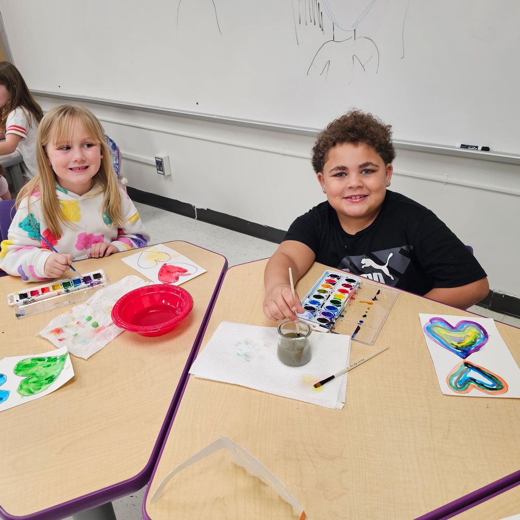 Community is built one heart at a time. ❤️ Our Kindergarten and First Grade students spent time at Art Club creating these vibrant watercolor hearts. When we put them all together, they tell a story of a school that loves to create, learn, and grow together. Thank you to our amazing student artists for brightening our hallways!