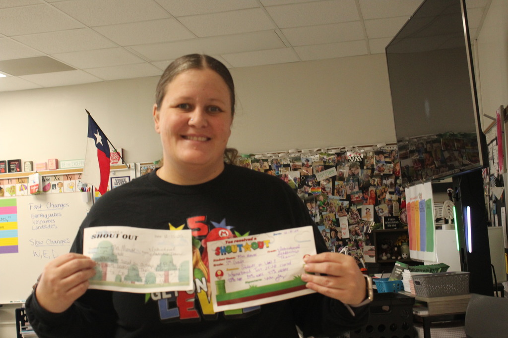 It is time to celebrate! These students (and staff!) have gone above and beyond, and we are so proud to share this week's Shout Outs. From showing great manners and encouraging classmates to hitting huge reading milestones, these individuals are leveling up and making our school a better place every day.