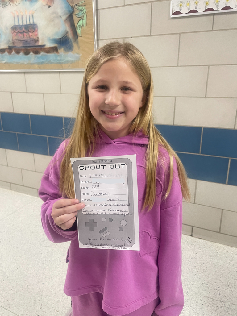 From the library to the cafeteria, our "Shout Out" winners are making a difference every single day. We are so proud of our students for their massive reading gains, their kindness toward others, and their leadership in starting new clubs.