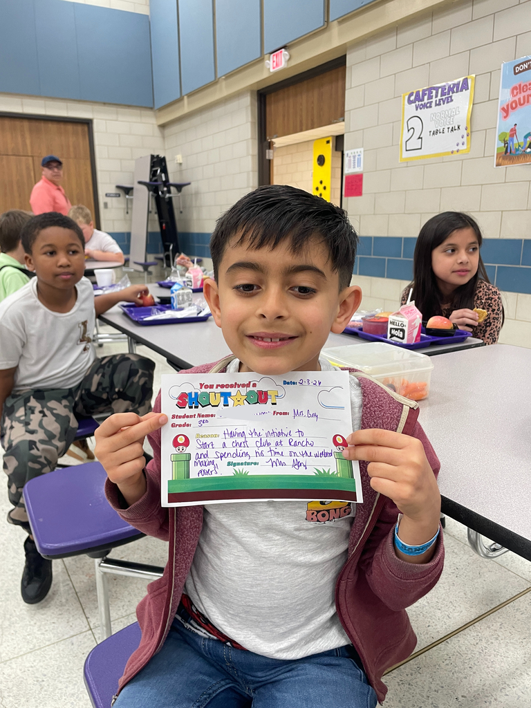 From the library to the cafeteria, our "Shout Out" winners are making a difference every single day. We are so proud of our students for their massive reading gains, their kindness toward others, and their leadership in starting new clubs.