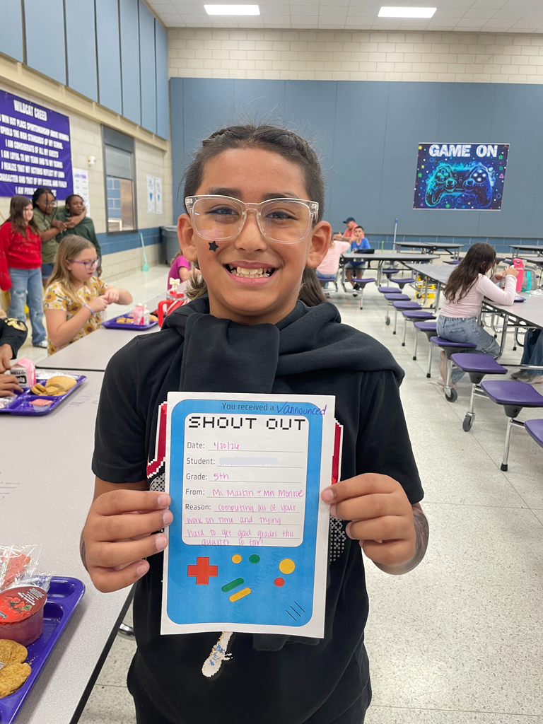 From the library to the cafeteria, our "Shout Out" winners are making a difference every single day. We are so proud of our students for their massive reading gains, their kindness toward others, and their leadership in starting new clubs.
