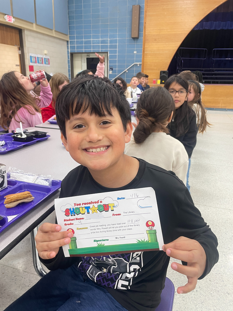 From the library to the cafeteria, our "Shout Out" winners are making a difference every single day. We are so proud of our students for their massive reading gains, their kindness toward others, and their leadership in starting new clubs.