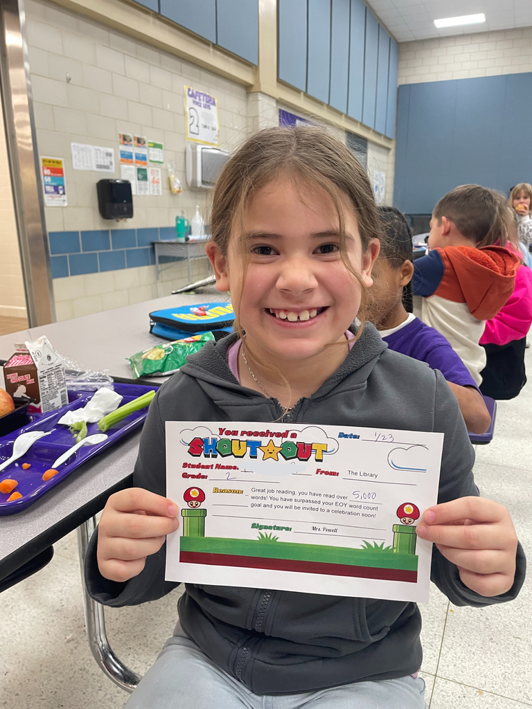 From the library to the cafeteria, our "Shout Out" winners are making a difference every single day. We are so proud of our students for their massive reading gains, their kindness toward others, and their leadership in starting new clubs.