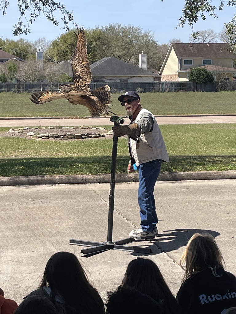 Our Learning is Taking Flight!  We had some very special "high-flying" guests visit our campus recently! Our students had a front-row seat to an incredible Birds of Prey presentation, where they got a "birds-eye view" of majestic hawks and silent owls.  About the Visit. From learning about wingspans and talons to understanding the vital role these predators play in our ecosystem, our students were captivated! These "wild" moments bring science to life and inspire our future conservationists to appreciate the nature right in our own backyard.  A Special Thank You. A huge shout-out to the Friends of Brazoria Wildlife Refuges for bringing this program to our school! This non-profit organization works tirelessly to support our local national wildlife refuges and provides these educational programs to area schools for free. We are so grateful for their dedication to our students!  Join the Fun: Migration Celebration!  The excitement continues! Mark your calendars for the 29th Annual Migration Celebration at the San Bernard National Wildlife Refuge. It is a weekend full of FREE family fun!  Dates: April 25th & 26th  Time: 11:00 AM – 4:00 PM  Location: 6801 County Road 306, Brazoria TX  Activities: Archery, reptile encounters, marsh buggy tours, kayaking, and more!  It’s the perfect way to get the kids outside to explore our local wildlife. See you there!  More info: www.MigrationCelebration.org