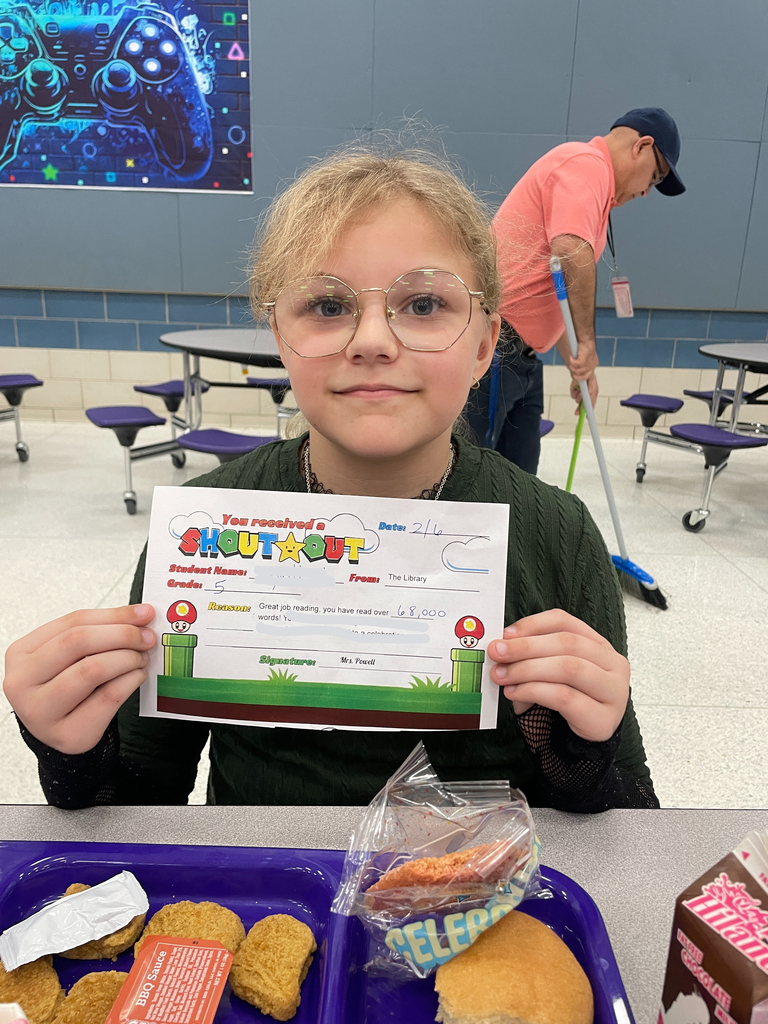 Big shout outs are happening at the school! From massive reading milestones (68k words!) to our amazing staff like Mrs. Buchanan receiving praise for her work with our students—we’ve got a lot to be proud of. Keep up the great work! 