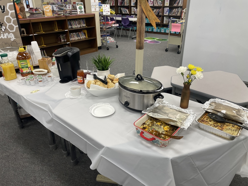 We couldn't do it without our Busy Bees! 🐝💛  This morning, we had the pleasure of hosting a special breakfast to celebrate the incredible volunteers who give their time and energy to our students and staff. From the classroom to the library, your hard work creates a "buzz" of excitement and support that makes our school a better place every single day.  To our volunteers: Thank you for "bee-ing" absolutely amazing! We appreciate you more than words can say.