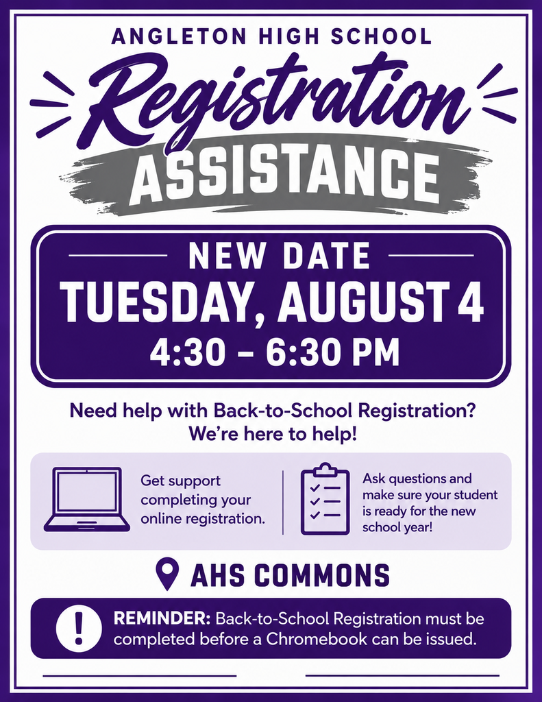 AHS Registration Assistance 8/4/26 4:30 pm - 6:30 pm