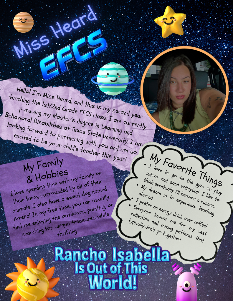 Please help us welcome one of our incredible EFCS teams for the 26-27 school year: Miss Heard, Mrs. Arroyos, and Mrs. Rudkin! With a shared mission to empower students, nurture individual strengths, and foster a joyful learning environment, this team is set to make a lasting impact at Rancho Isabella. They can’t wait to watch their students grow, learn, and accomplish amazing things together! Here’s to a meaningful and stellar year ahead for our EFCS star team!