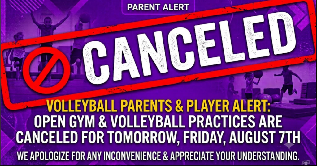 open gym canceled