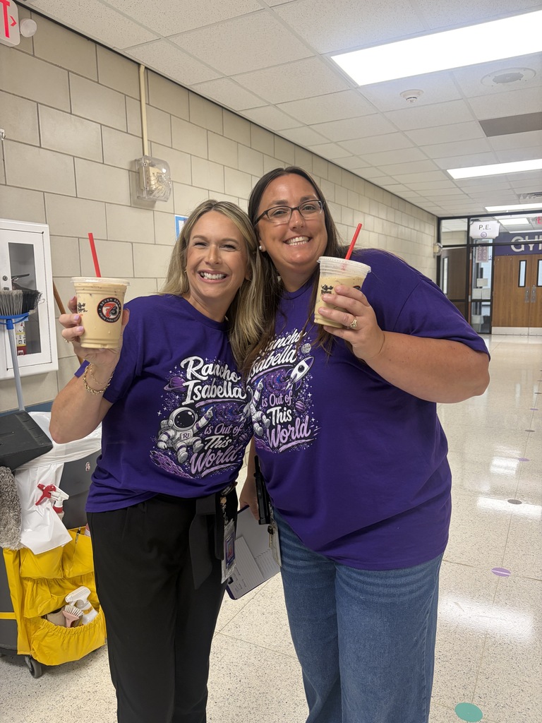 Fueling our amazing team for an out-of-this-world year! A HUGE thank you to our friends at 7 Brew Coffee for blessing our teachers and staff with delicious first-day pick-me-ups! Community partnerships like this keep our spirits high and our energy charged to give our students the absolute best start to the school year.  We are so grateful for your support of Rancho Isabella! 