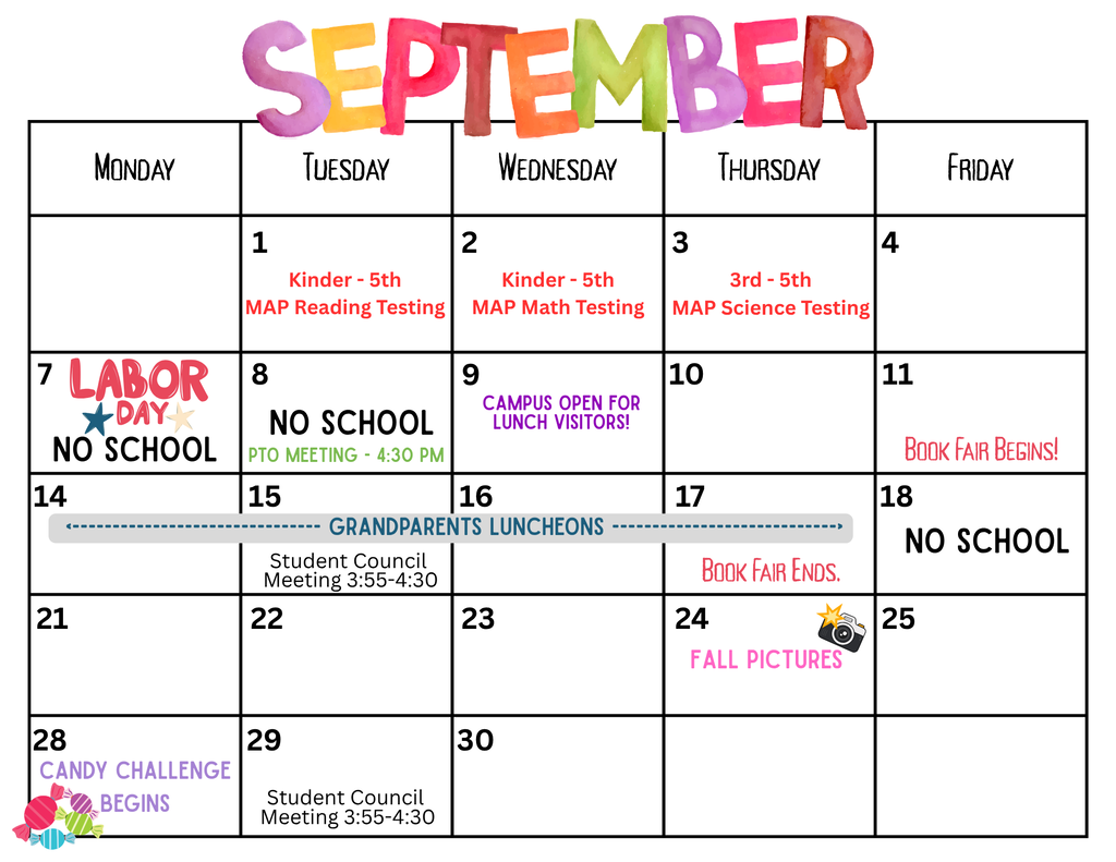 September Family Calendar